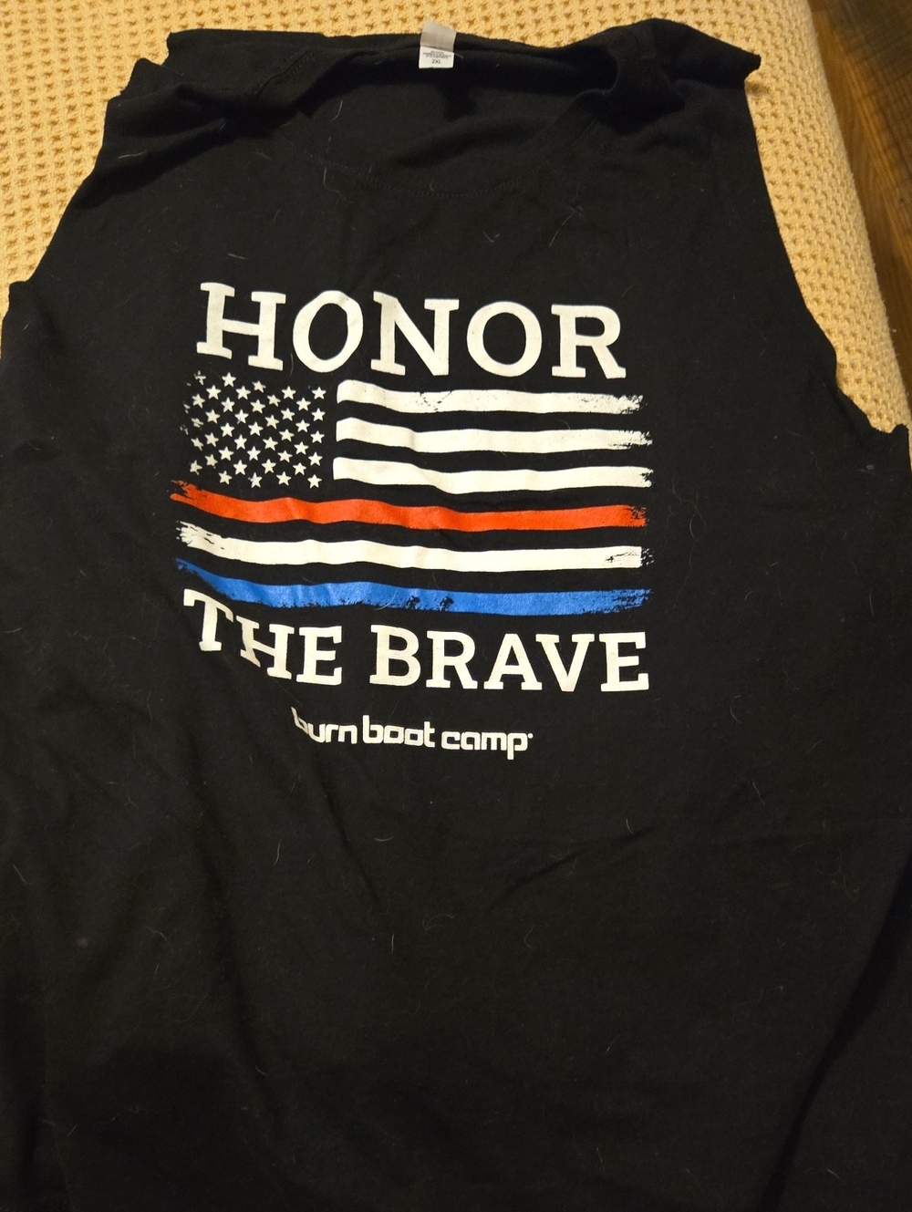 Burn Boot Camp Honor The Brave Black Graphic Tank